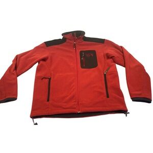 Mountain Hardwear Fleece Jacket Y2K Red Black Full Zip Men's Large**VINTAGE